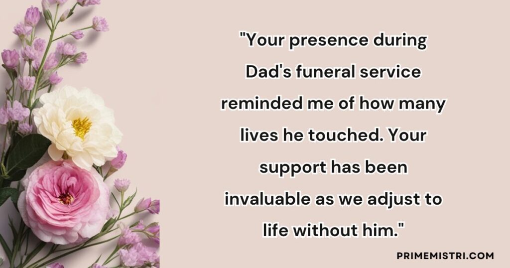 Appreciation Messages After My Dad's Burial