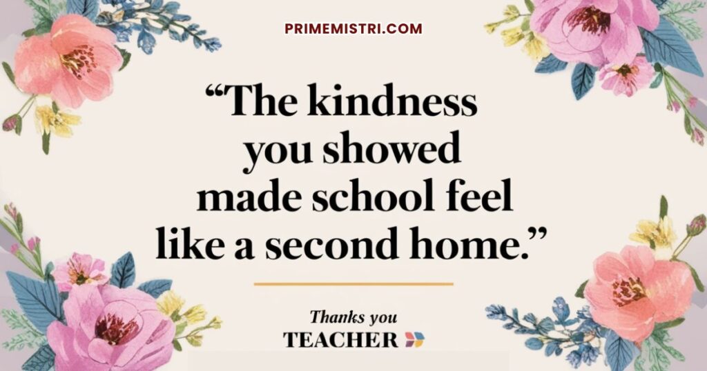 Thank You Message Ideas for Primary School Teachers