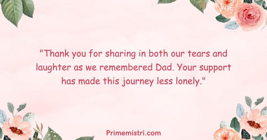 Appreciation Message After My Dad's Burial