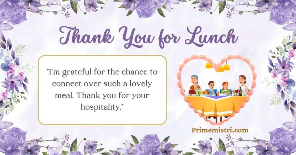 Short Thank You Messages for Lunch