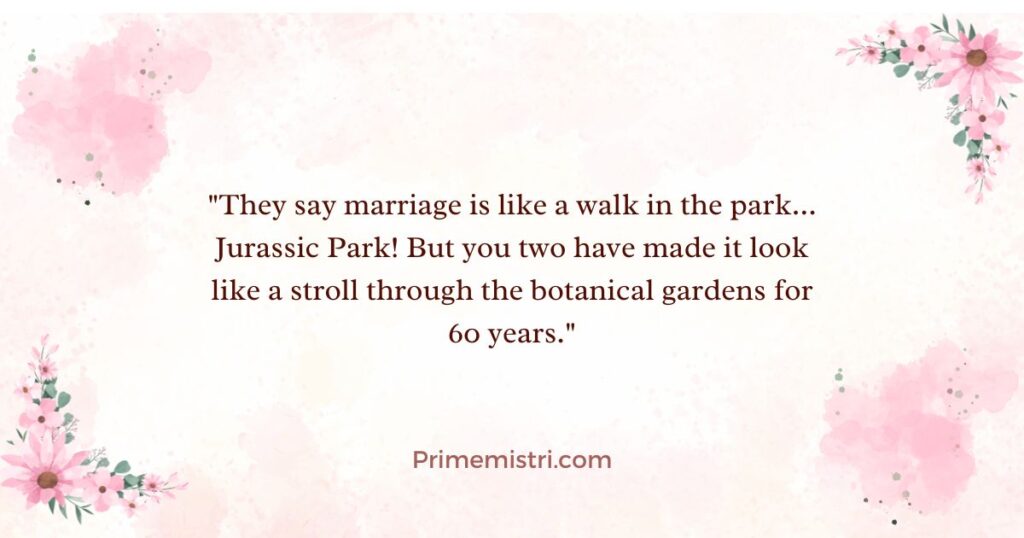 Funny 60th Wedding Anniversary Messages for Parents